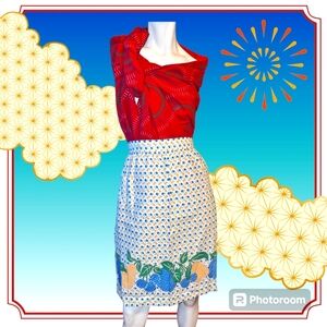 Vintage Feed Sack Fabric Apron
